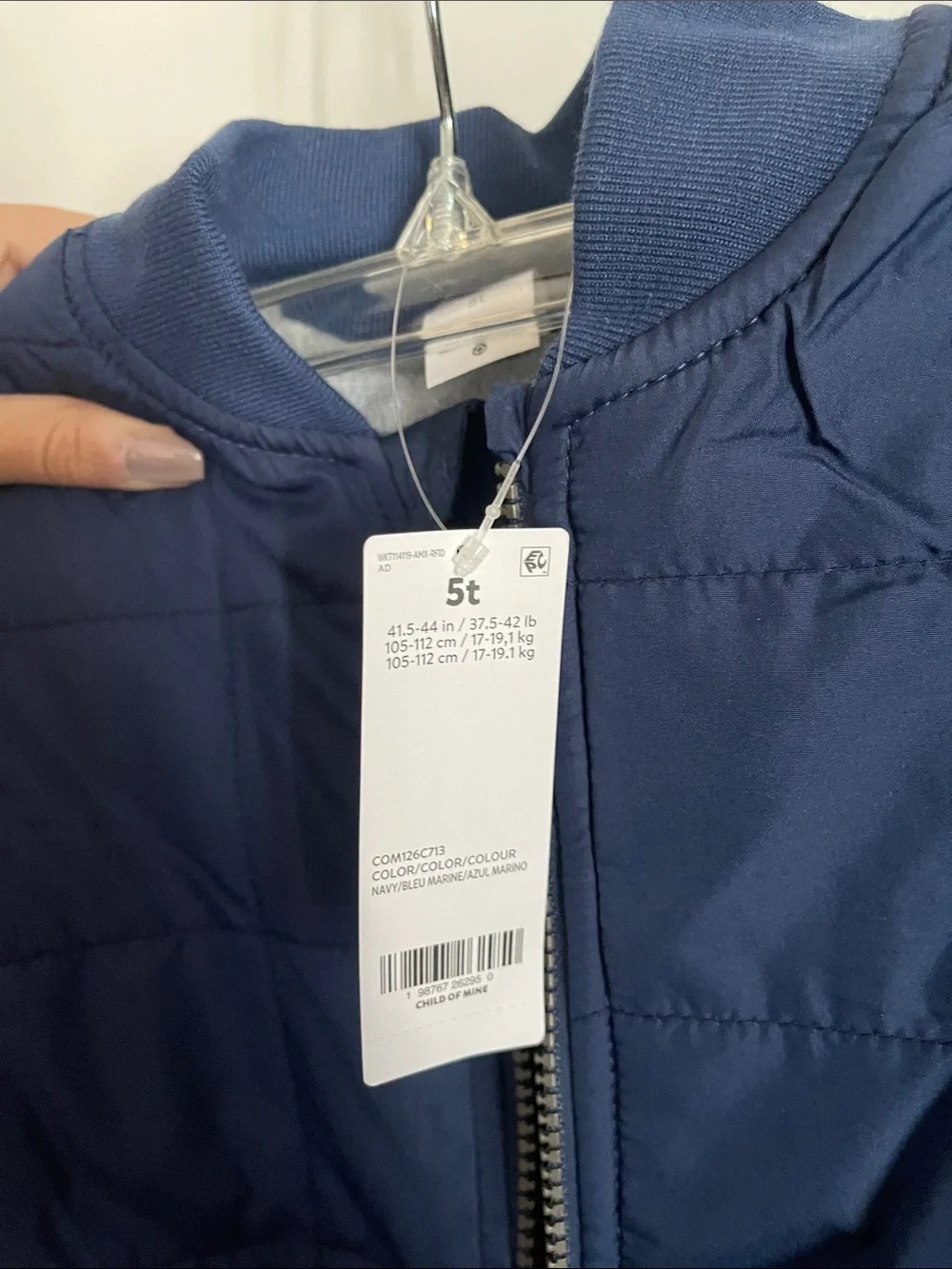 Carter's Navy Blue and Cream Puffer Jacket for Kids